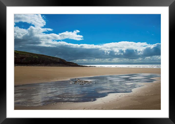 Dunraven Bay on the Glamorgan Coast south Wales Framed Mounted Print by Nick Jenkins