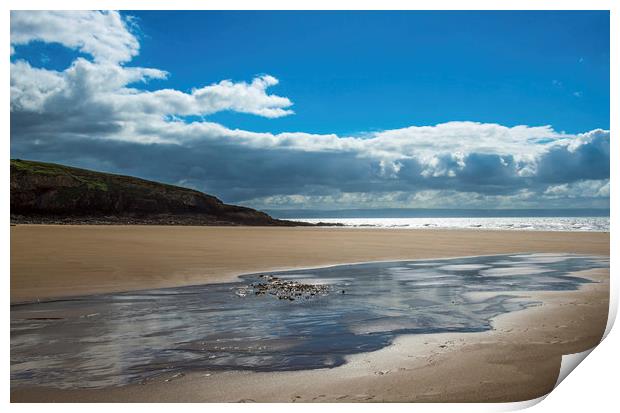 Dunraven Bay on the Glamorgan Coast south Wales Print by Nick Jenkins