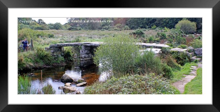 Dartmoor Clapper Bridge Framed Mounted Print by philip milner