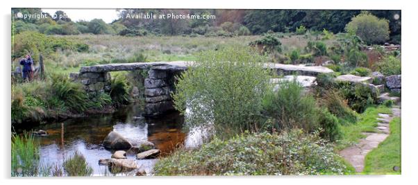 Dartmoor Clapper Bridge Acrylic by philip milner