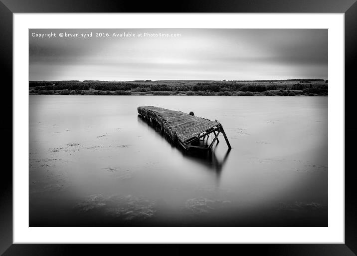 Jetty at Loch Fitty Framed Mounted Print by bryan hynd