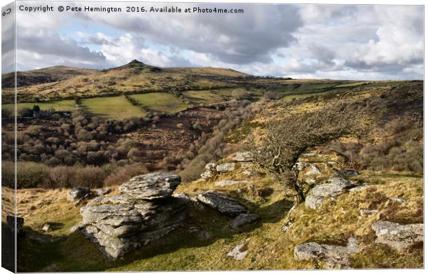 Sharp Tor from Bench Tor Canvas Print by Pete Hemington
