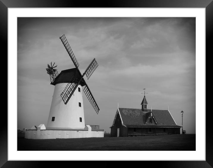 Lytham Windmill and Lifeboat Station Framed Mounted Print by Lilian Marshall