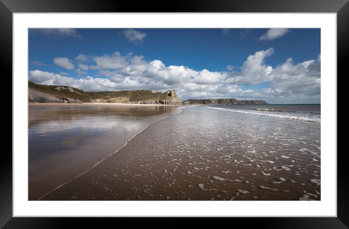 Low tide at the Great Tor Framed Mounted Print by Leighton Collins