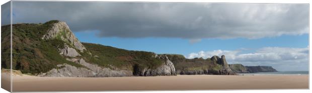 South Gower cliffs Canvas Print by Leighton Collins