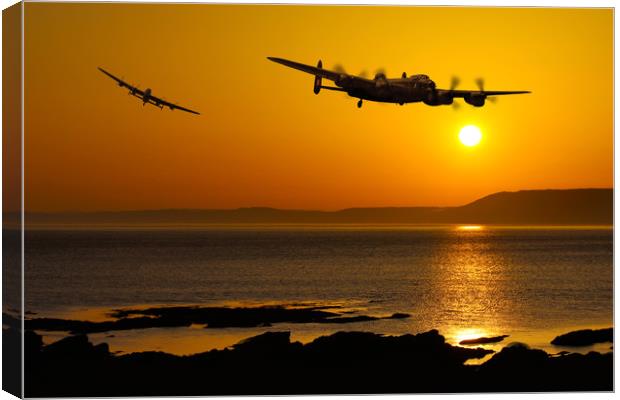 Lancasters reach Landfall Canvas Print by Oxon Images