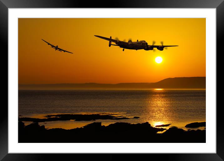 Lancasters reach Landfall Framed Mounted Print by Oxon Images