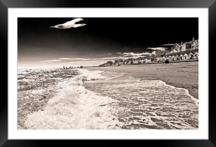 Southwold Sand Sea and Beach Framed Mounted Print by Darren Burroughs