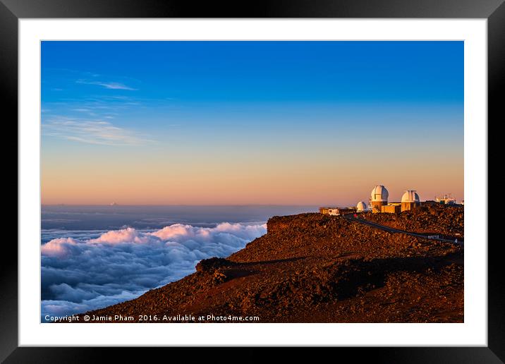The summit of Haleakala Volcano in Maui. Framed Mounted Print by Jamie Pham