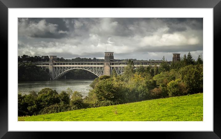 Brittania Bridge,Menai Strait Framed Mounted Print by Rob Lester