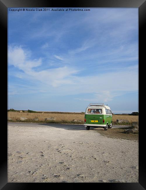 Camper Van Framed Print by Nicola Clark