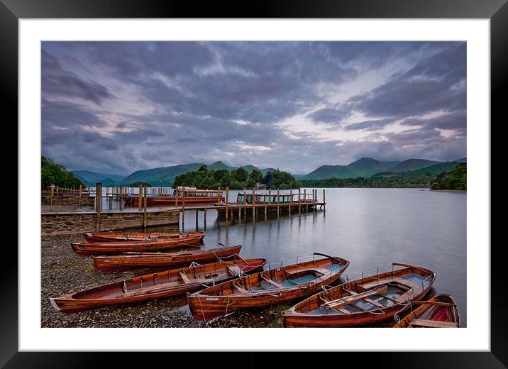 Landing Stages At Derwent Water, Lake District. Framed Mounted Print by Martin Appleby