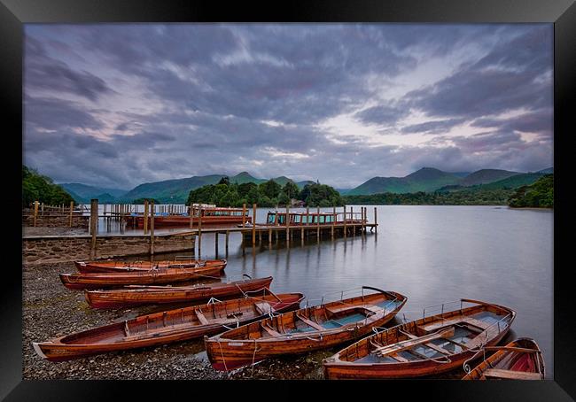 Landing Stages At Derwent Water, Lake District. Framed Print by Martin Appleby