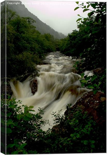 Glen Nevis Lower Falls Canvas Print by Andy Smith
