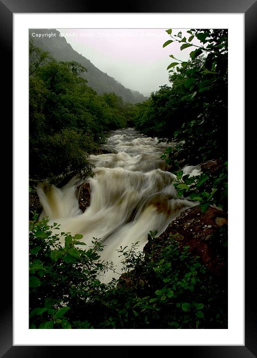 Glen Nevis Lower Falls Framed Mounted Print by Andy Smith