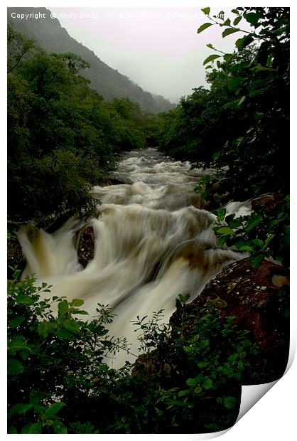 Glen Nevis Lower Falls Print by Andy Smith