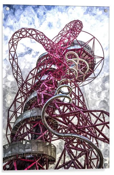 The Arcelormittal Orbit Art Acrylic by David Pyatt