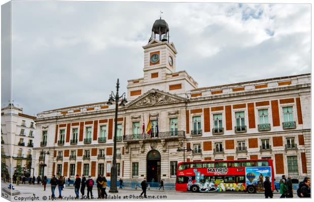 House of the Post Office in Madrid Canvas Print by Igor Krylov