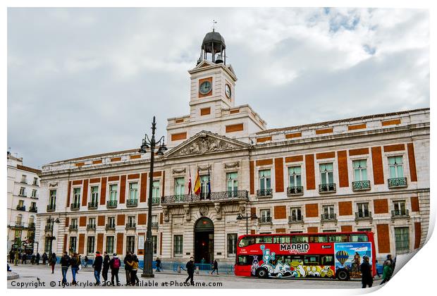 House of the Post Office in Madrid Print by Igor Krylov