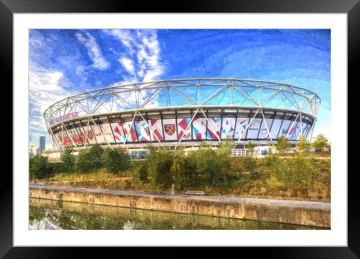 West Ham FC Stadium London Art Framed Mounted Print by David Pyatt