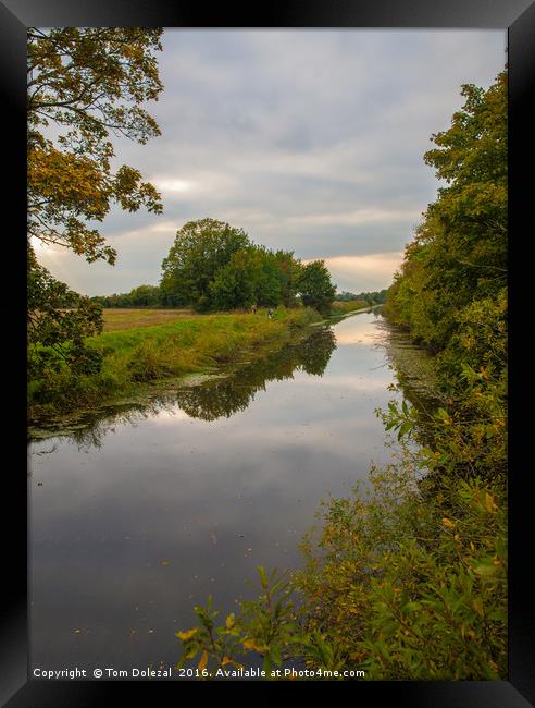 Autumn reflections along Hythe Canal Framed Print by Tom Dolezal
