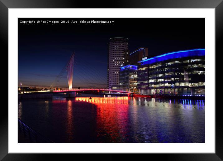 Media City Manchester Framed Mounted Print by Derrick Fox Lomax