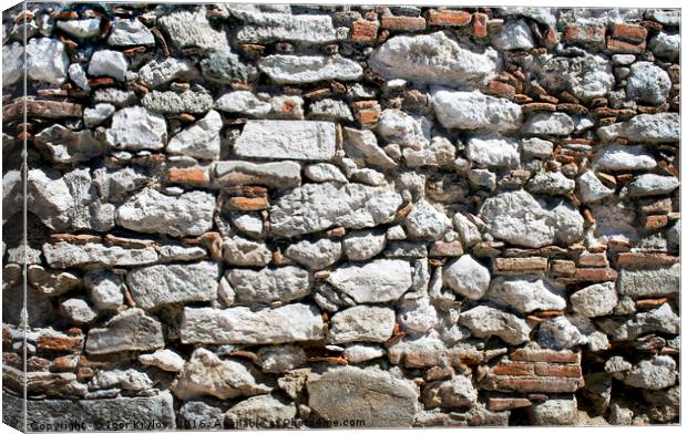 Wall of stone,brick, tile. Canvas Print by Igor Krylov