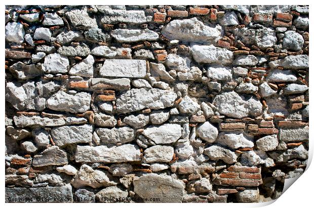 Wall of stone,brick, tile. Print by Igor Krylov