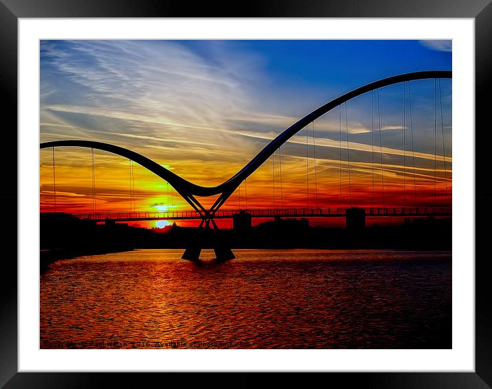 Infinity Bridge Sunset  Framed Mounted Print by Paul Welsh