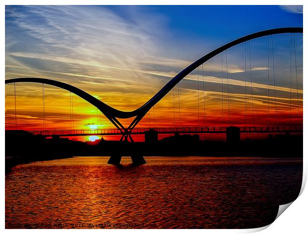Infinity Bridge Sunset  Print by Paul Welsh