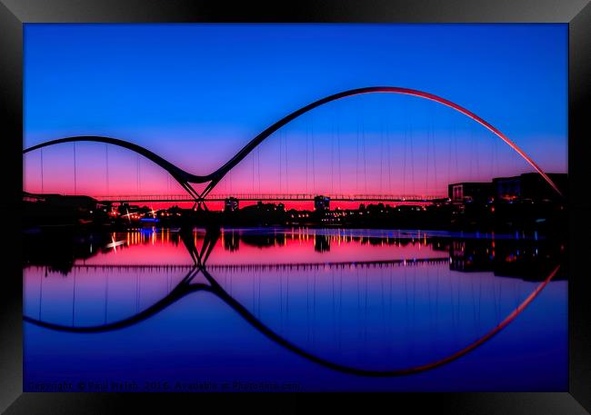 Infinity Bridge Sunset   Framed Print by Paul Welsh