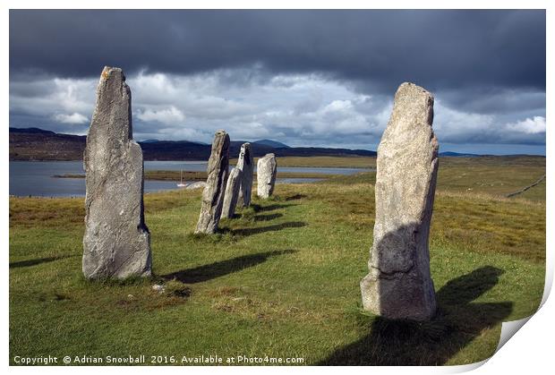 Standing Stones of Callanish Print by Adrian Snowball