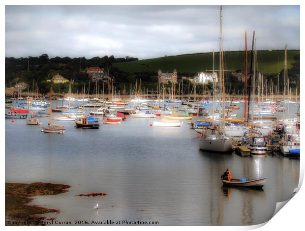 Serenity in Falmouth Print by Beryl Curran