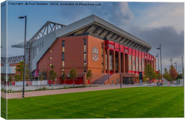Anfield - The New Main Stand Canvas Print by Paul Madden
