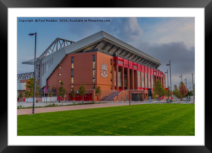 Anfield - The New Main Stand Framed Mounted Print by Paul Madden