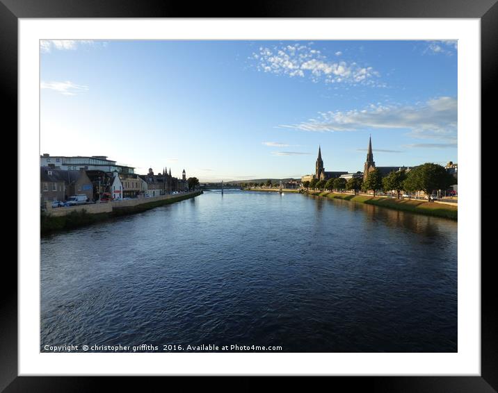 River Ness Framed Mounted Print by christopher griffiths