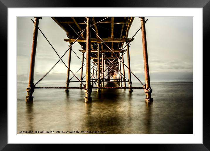 Saltburn Pier - the first and last on the NE coast Framed Mounted Print by Paul Welsh