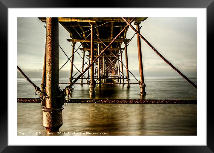 Saltburn Pier - the first and last on the NE coast Framed Mounted Print by Paul Welsh
