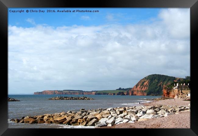 Sidmouth Beach Framed Print by Chris Day