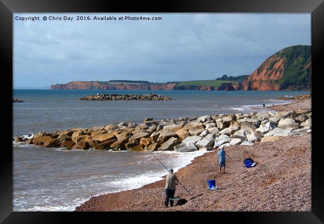 Sidmouth Beach Framed Print by Chris Day