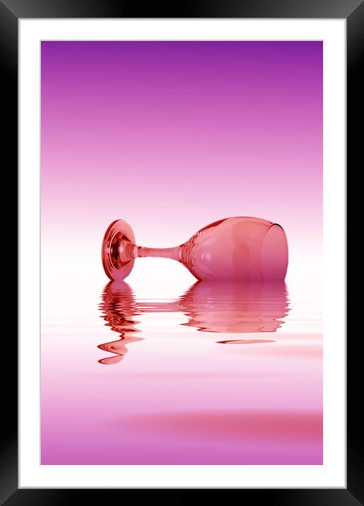 Pink Glass Framed Mounted Print by David French