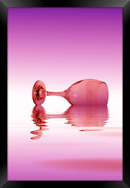Pink Glass Framed Print by David French