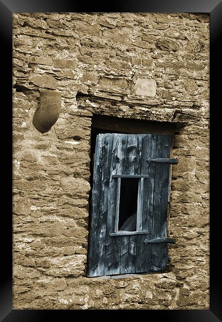 Old barn window Framed Print by Alexia Miles