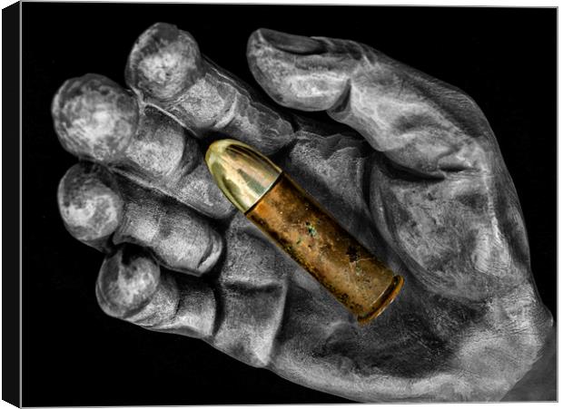 Bullet in hand Canvas Print by Jonathan Thirkell