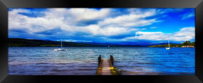 Storm brew over Windermere Framed Print by Anthony Simpson