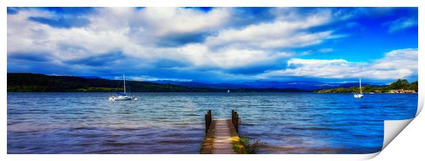 Storm brew over Windermere Print by Anthony Simpson