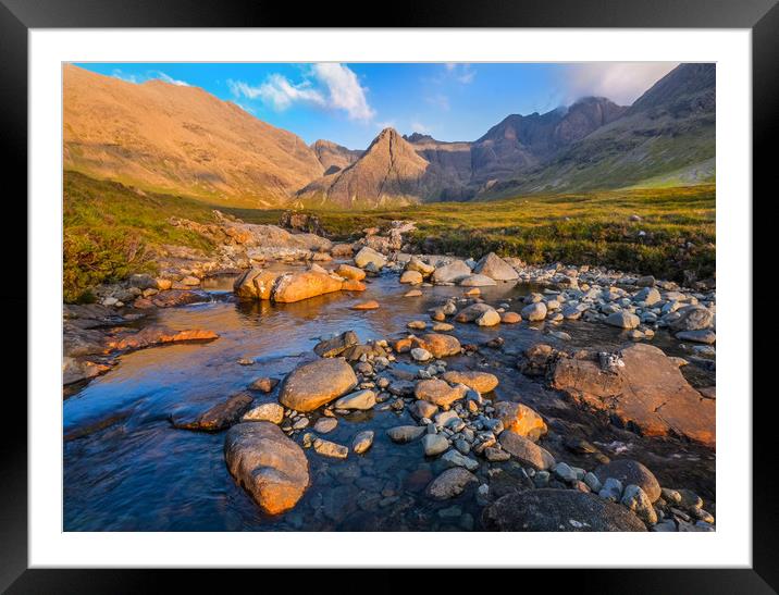 The Skye Cuillin from Glen Brittle Framed Mounted Print by geoff shoults