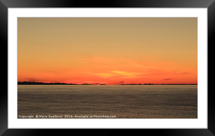 The Minch at Sunset Framed Mounted Print by Maria Gaellman