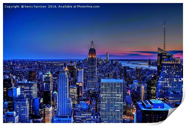 New York New York Print by henry harrison