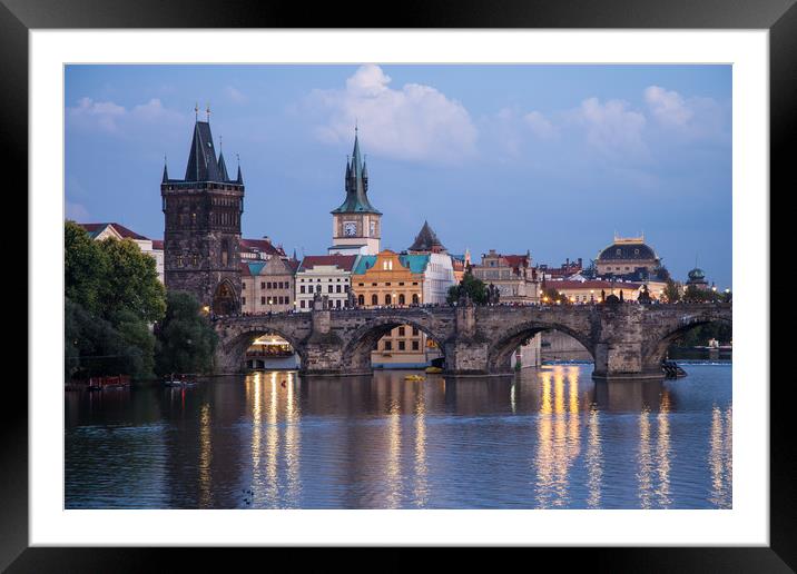 Prague Evening Framed Mounted Print by James Buckle